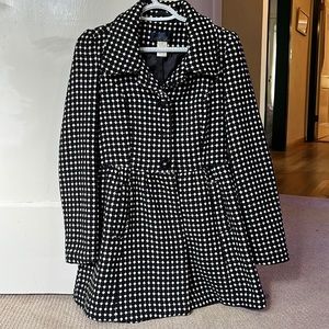 Black and White Pea Coat